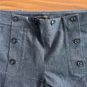 Banana Republic Charcoal Double-Button Trousers
